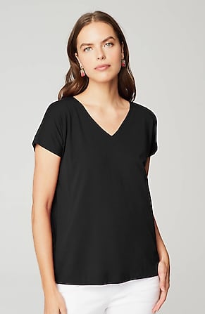 Image for Luxe Supima® Pleat-Back Tee