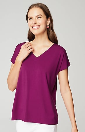 Image for Luxe Supima® Pleat-Back Tee