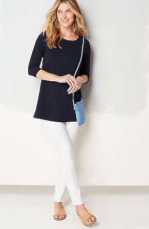 Image for Luxe Supima® Crew-Neck Tunic