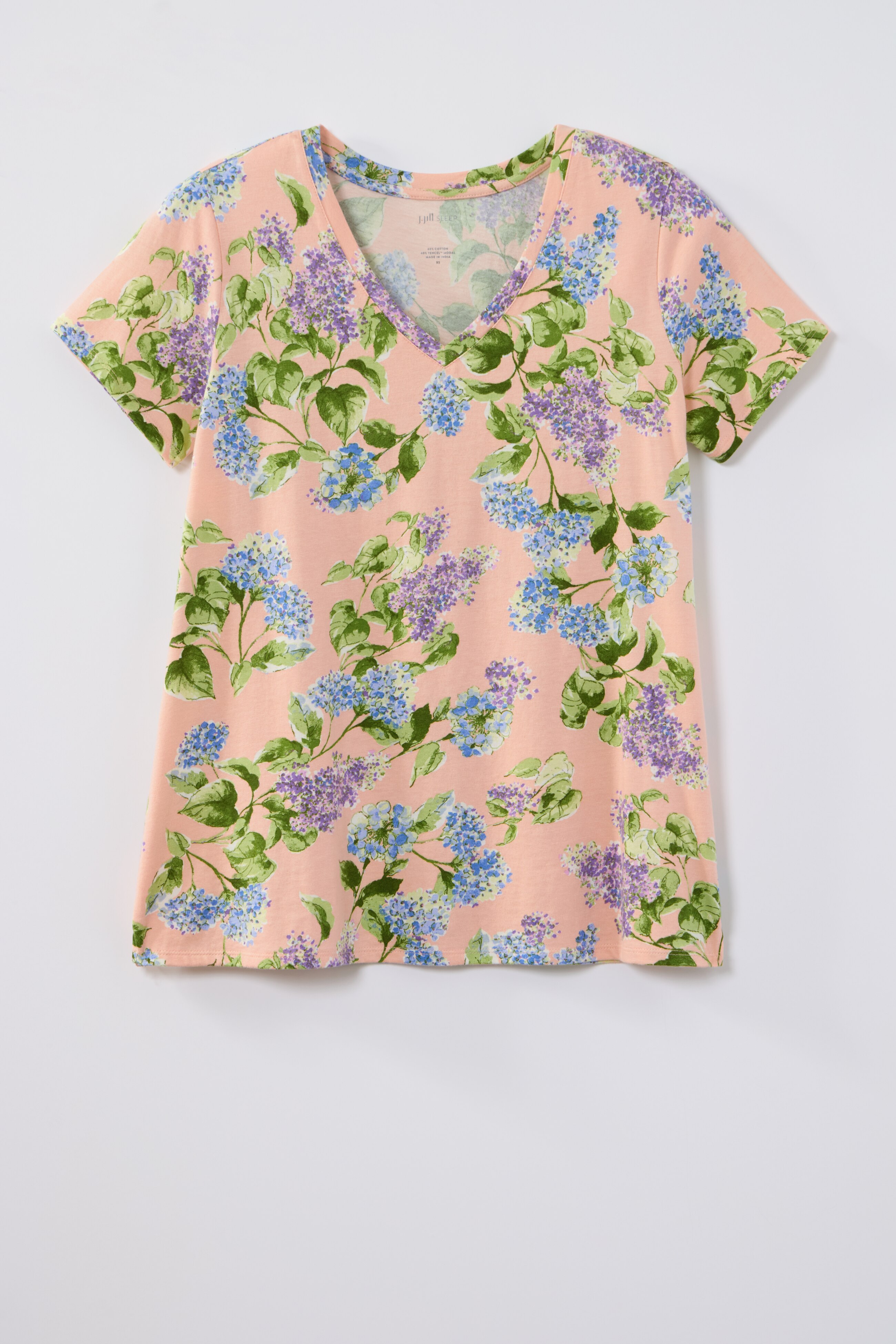 SLEEP ULTRASOFT V-NECK TEE | JJill