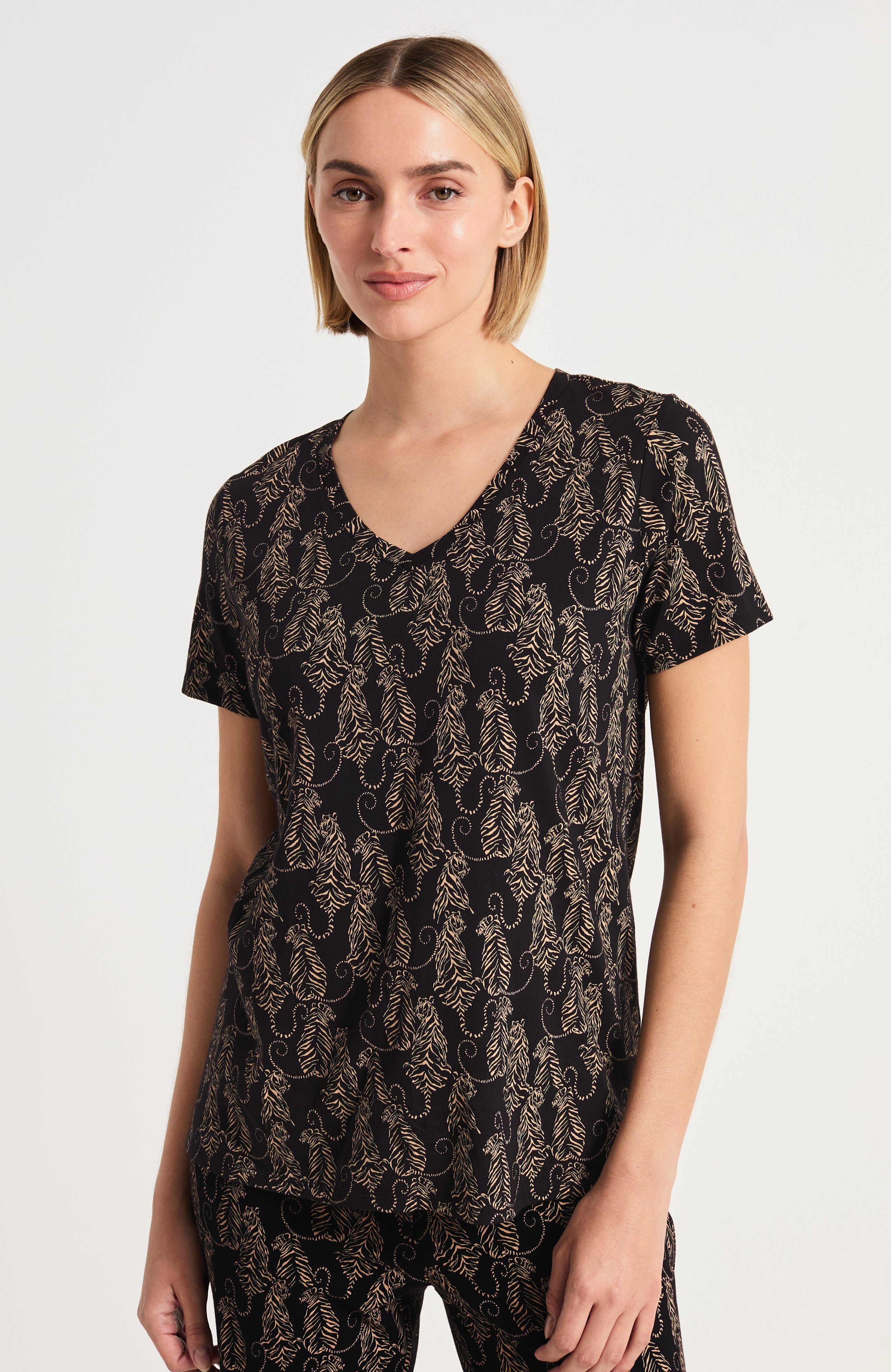 Sleep Ultrasoft V-Neck Tee | JJill