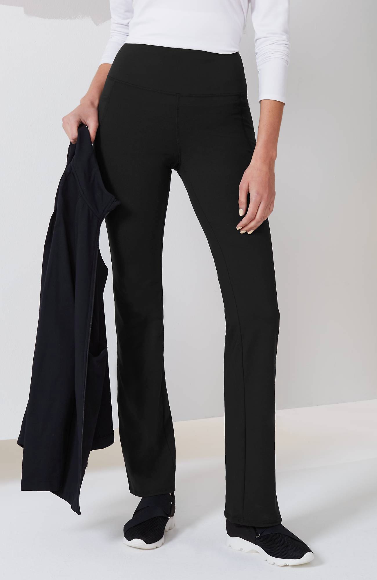 Jjill J.jill Fit Performance High-rise Boot-cut Pants In Black