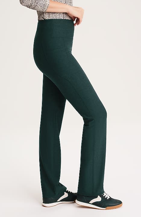 Bootleg Pants Bootcut Mid Rise Yoga Pants 7-Pocket Dress Pant Yoga