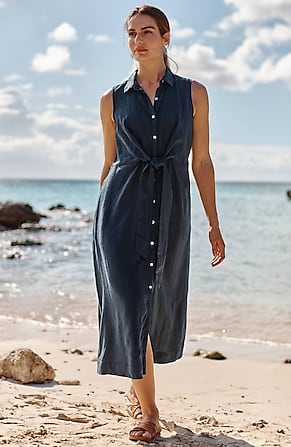 Image for Tie-Front Shirtdress