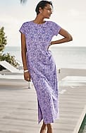 cap-sleeve maxi dress