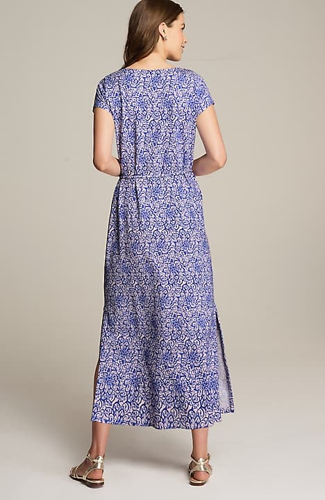 cap-sleeve maxi dress