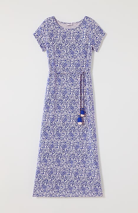 cap-sleeve maxi dress
