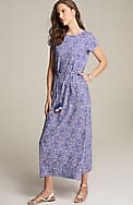 cap-sleeve maxi dress
