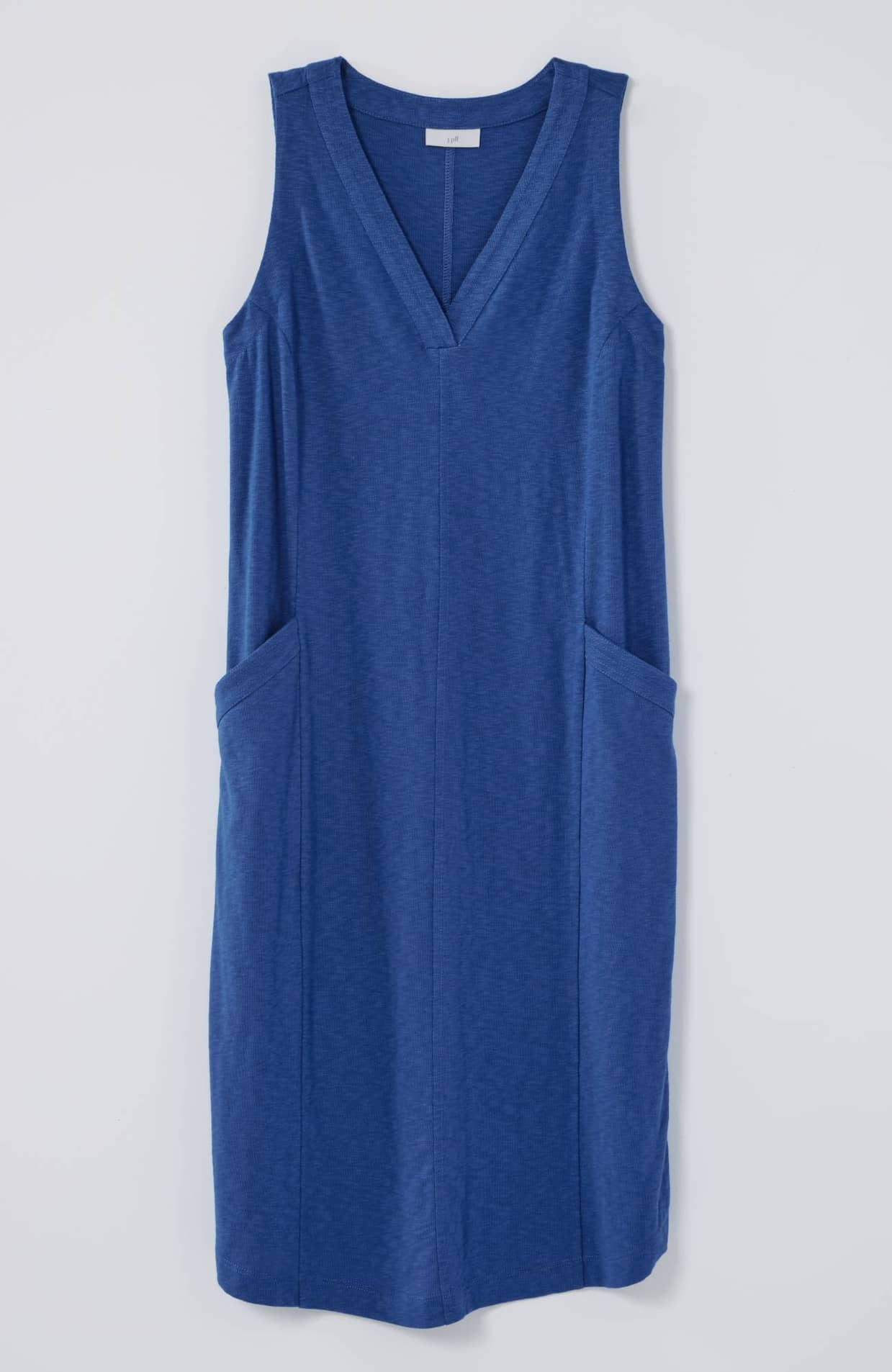 J.Jill Small Dress Love Linen Stripe Blue White Sleeveless Knee Length  Pocket733 - $38 - From Bailey