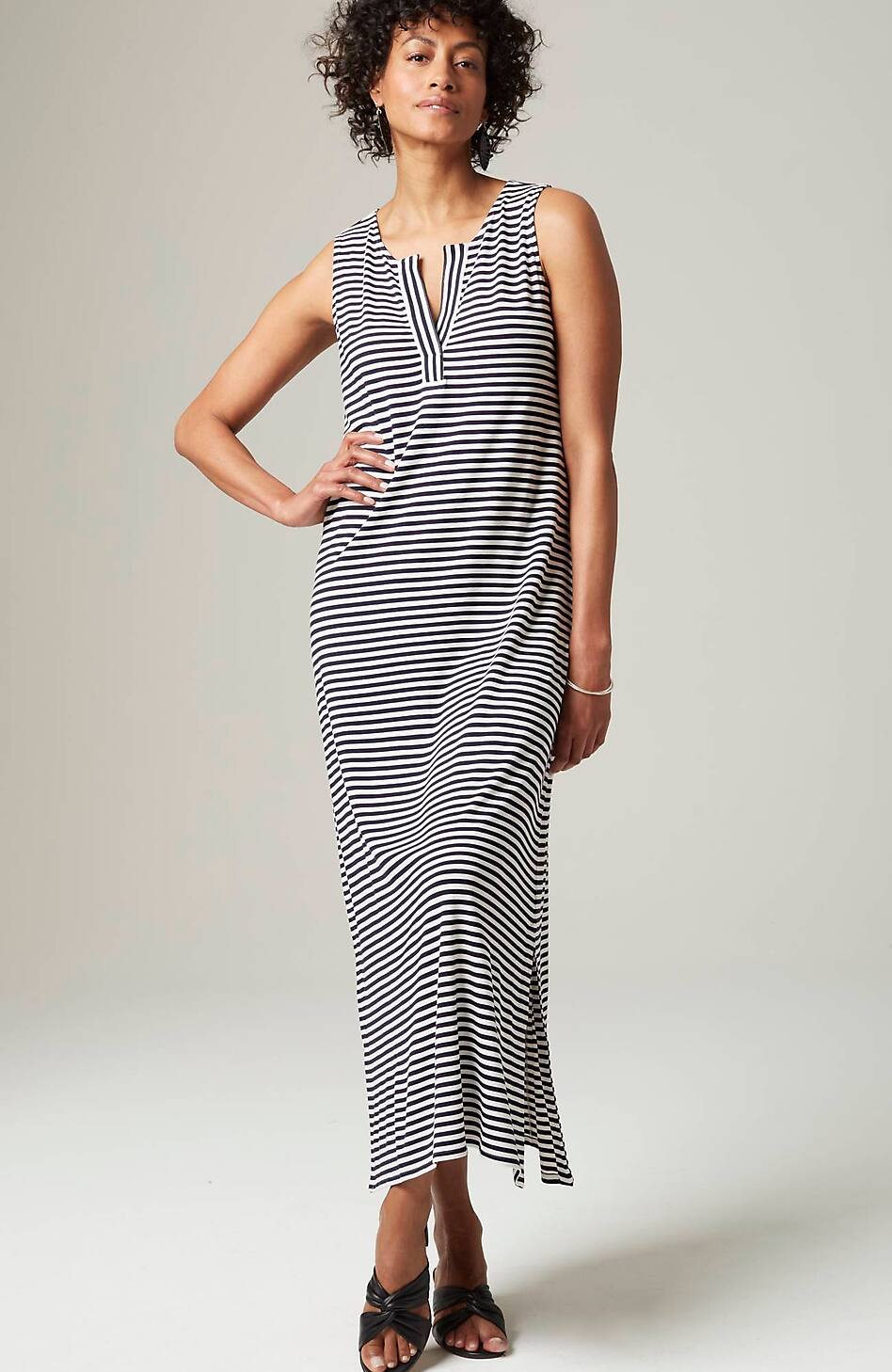 WE MIXED-STRIPES MAXI DRESS