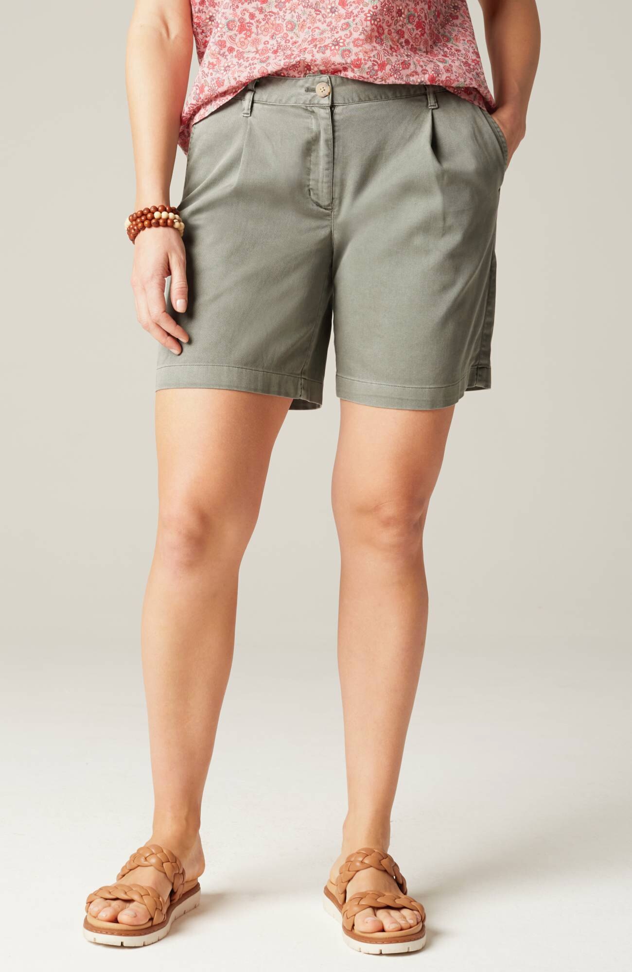 Pleated Shorts with Rope Belt | JJill