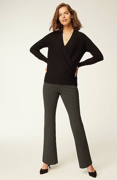Ponte Boot-Cut Pull-On Pants