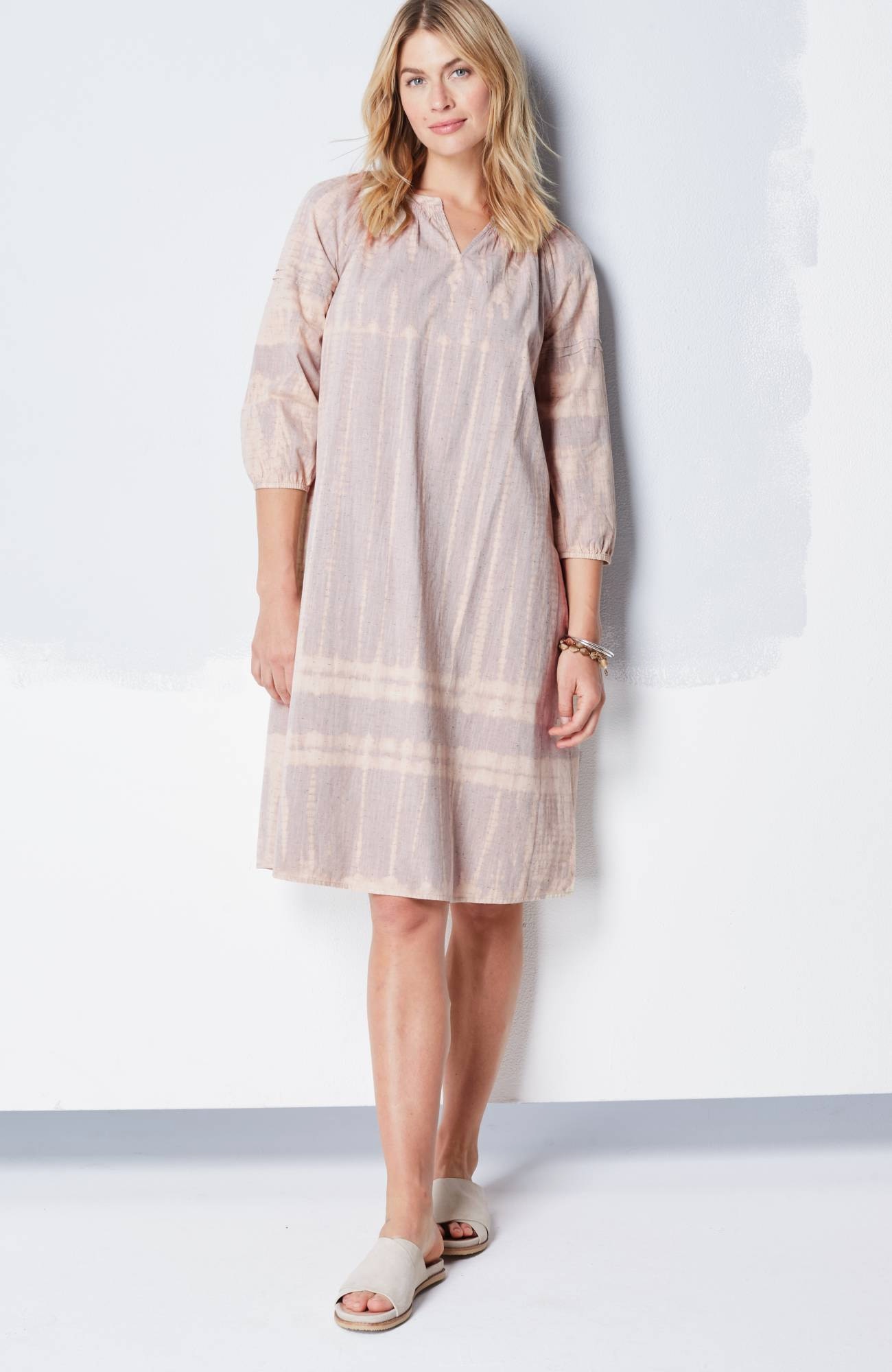 Pure Jill Ruched-Neckline Dress