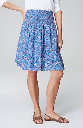 Image for Smocked-Waist Layered Skirt