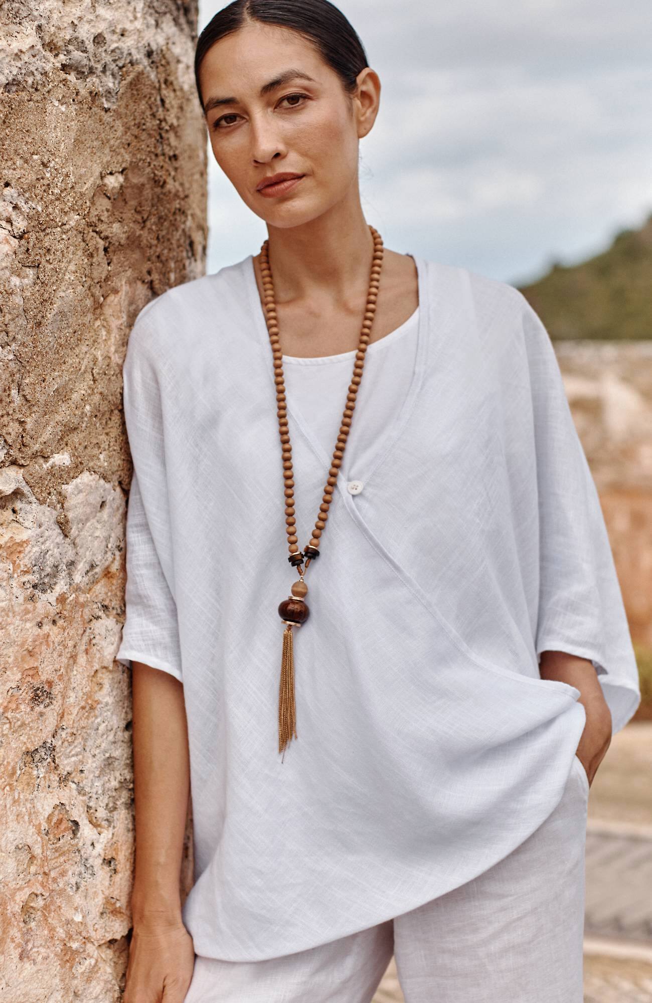 Jjill Lightweight Twisted Poncho In White ModeSens