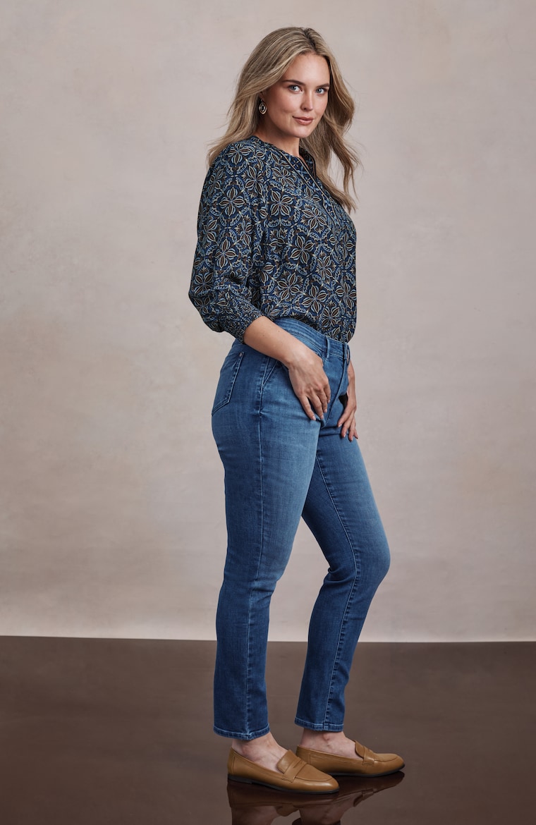 Primary view of the authentic fit slim-leg jeans