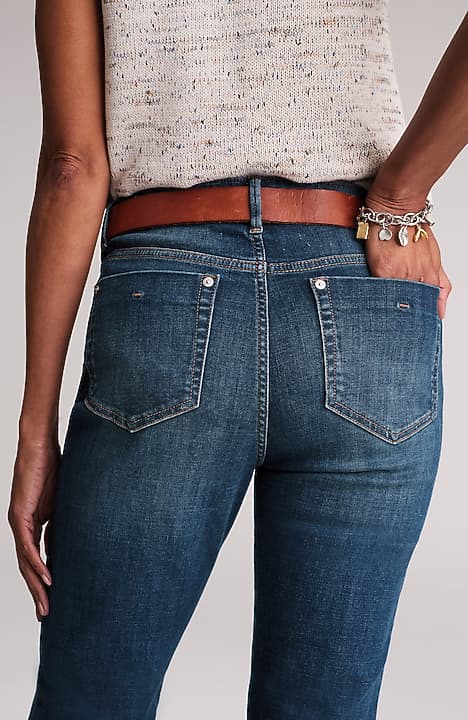 authentic fit slim-leg jeans