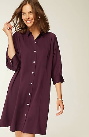 Image for Pintucked A-Line Shirtdress