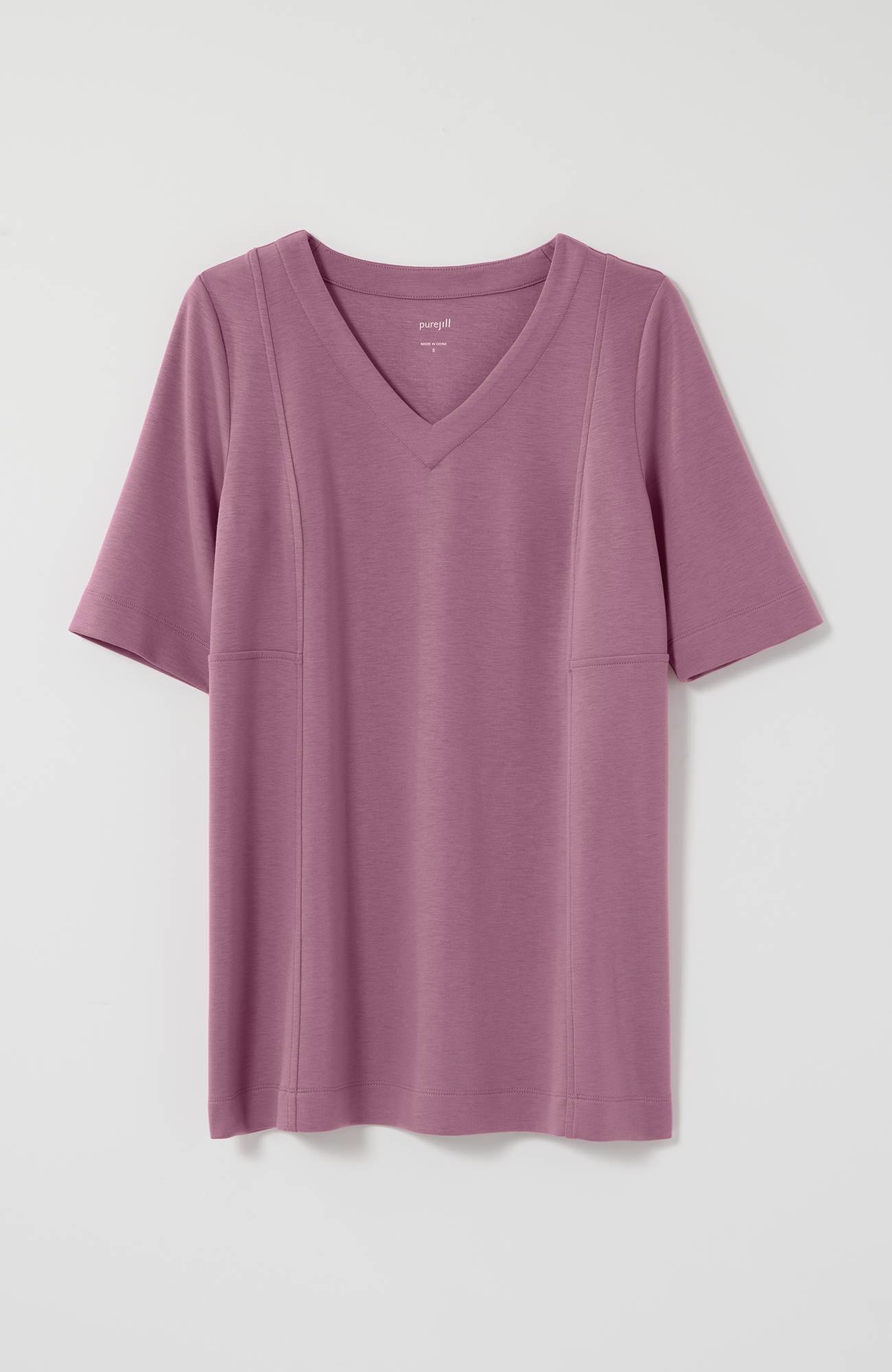 Pure Jill Double-Knit Seamed Tunic