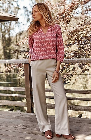 Image for Pure Jill Seamed Wide-Leg Pants