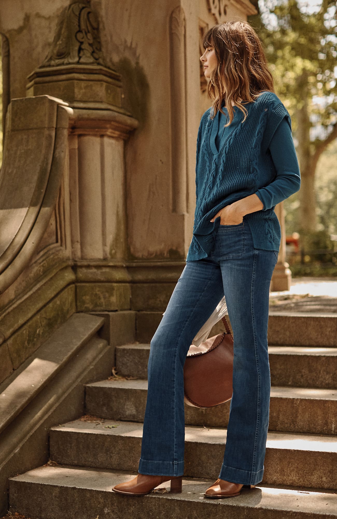 Jjill J.jill High-rise Flare Jeans In Tremont Wash