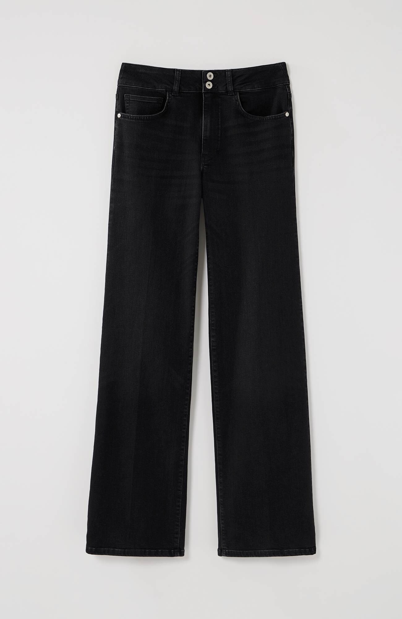 Jjill J.jill High-rise Creased-front Full-leg Jeans In Basalt Wash