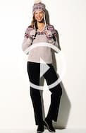 high-rise creased-front full-leg jeans