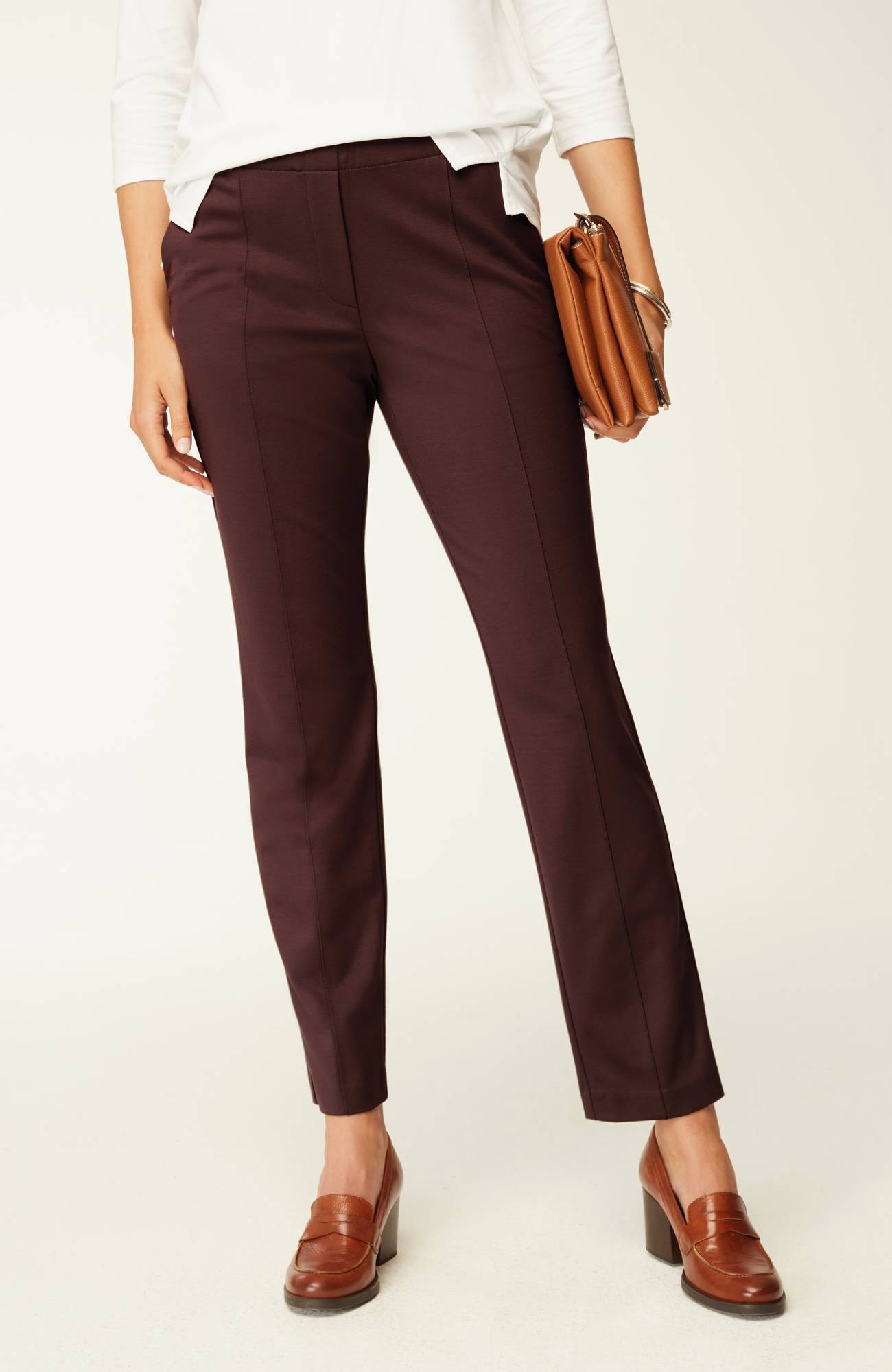 Ponte slim outlet leg pants