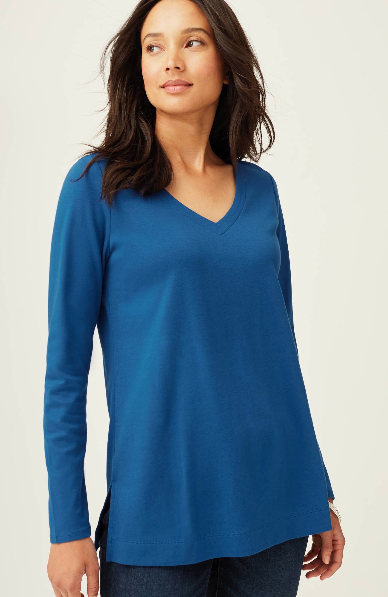 Simply Supima® Side-Slit Tunic