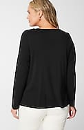 long-sleeve pima crew-neck tee