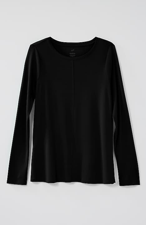 long-sleeve pima crew-neck tee