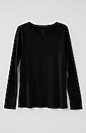 long-sleeve pima crew-neck tee