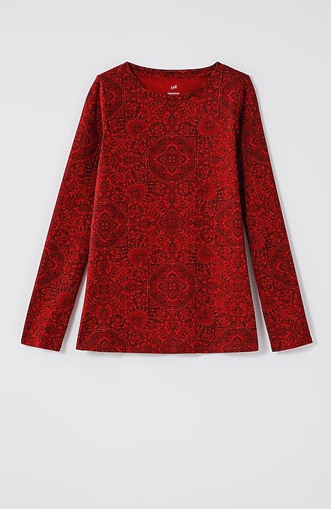 long-sleeve pima crew-neck tee