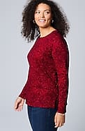 long-sleeve pima crew-neck tee