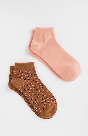 Image for 2-Pack Printed Ankle Socks
