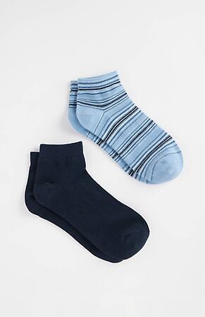 Image for Solid & Striped Ankle Socks 2-Pack