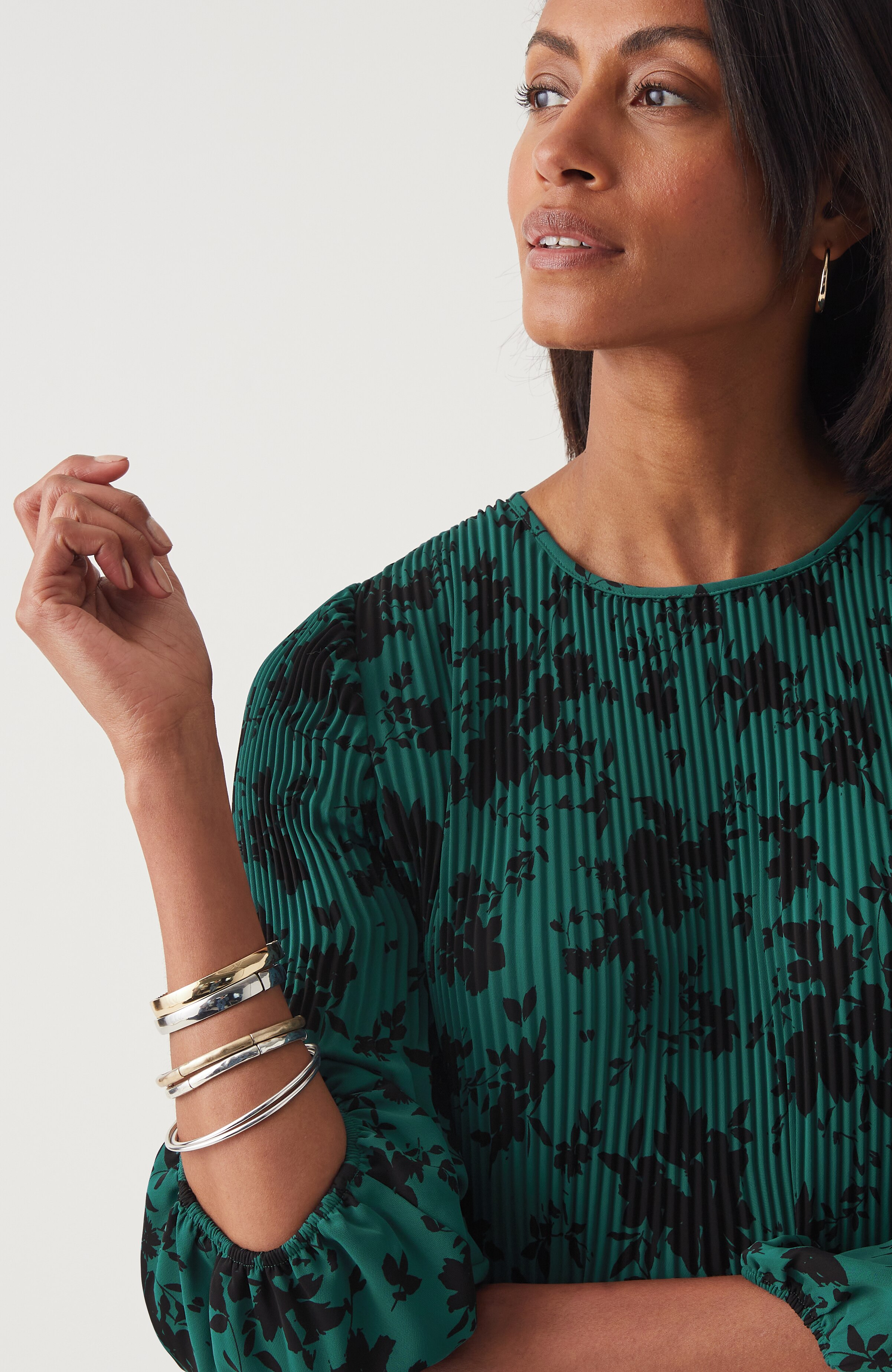 Wearever Sunburst-Pleated Dress | JJill