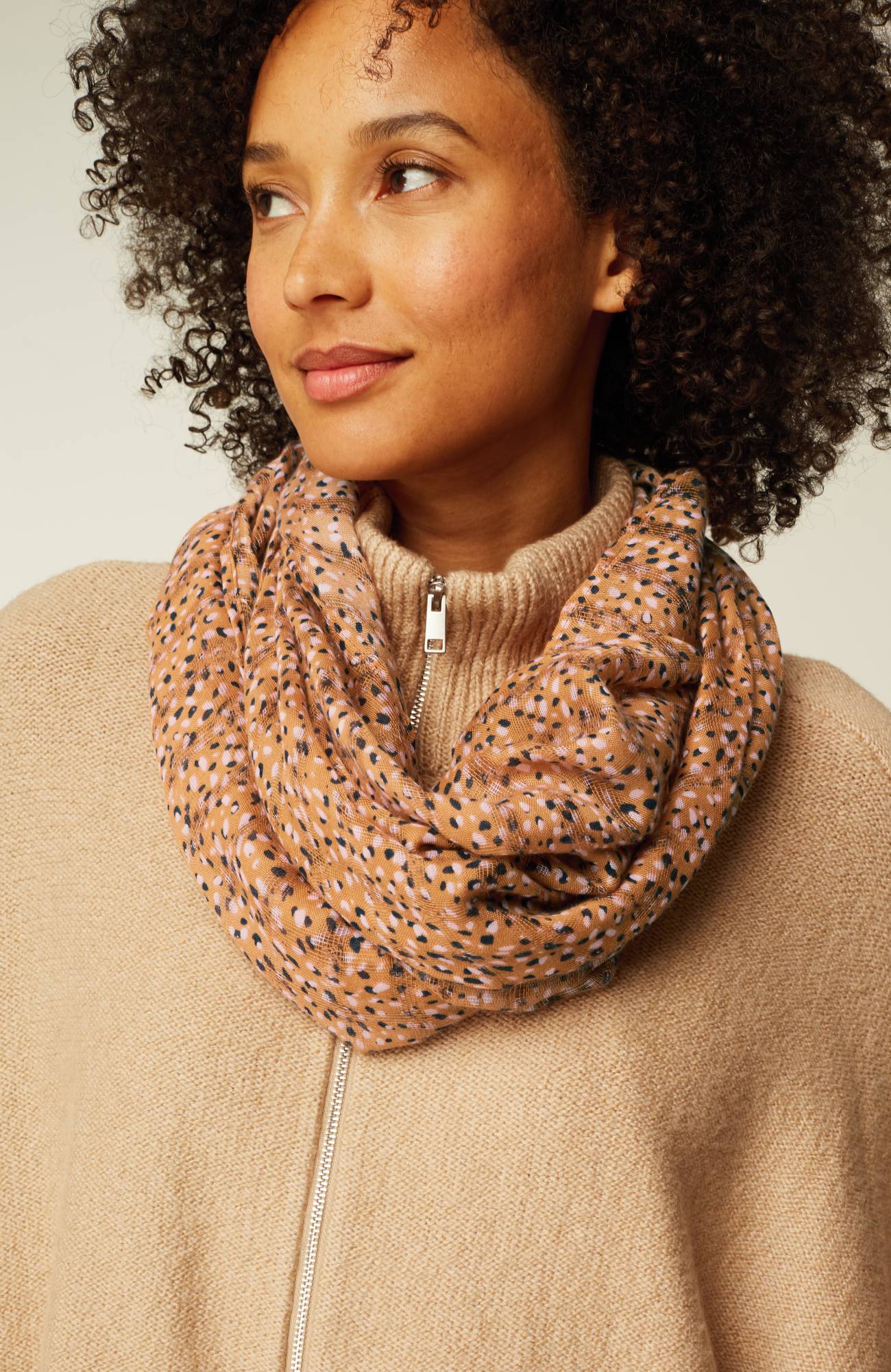 Abstract-Leopard Infinity Scarf
