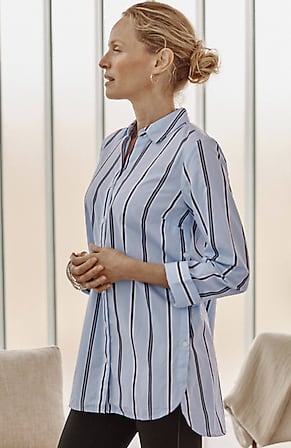Image for Side-Button Stepped-Hem Tunic