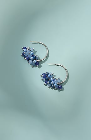 Image for Beaded Cluster Hoops