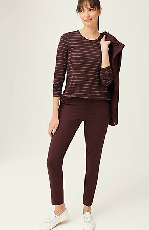 Image for Fit Brushed-Jersey Curved-Seam Pants