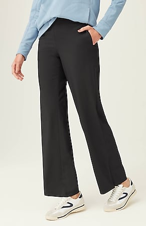 Image for Fit On-The-Go Zipped-Hem Wide-Leg Pants