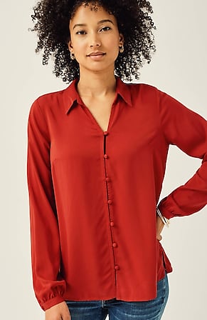 Image for Soft Luxe Button-Front Shirt