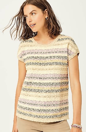 Image for Textured-Stripes Sweater