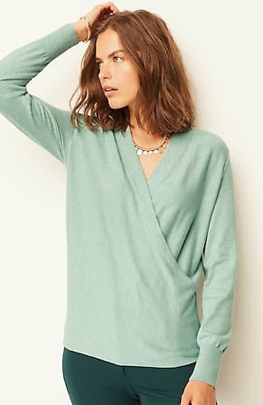 Image for Seamed Wrap Sweater