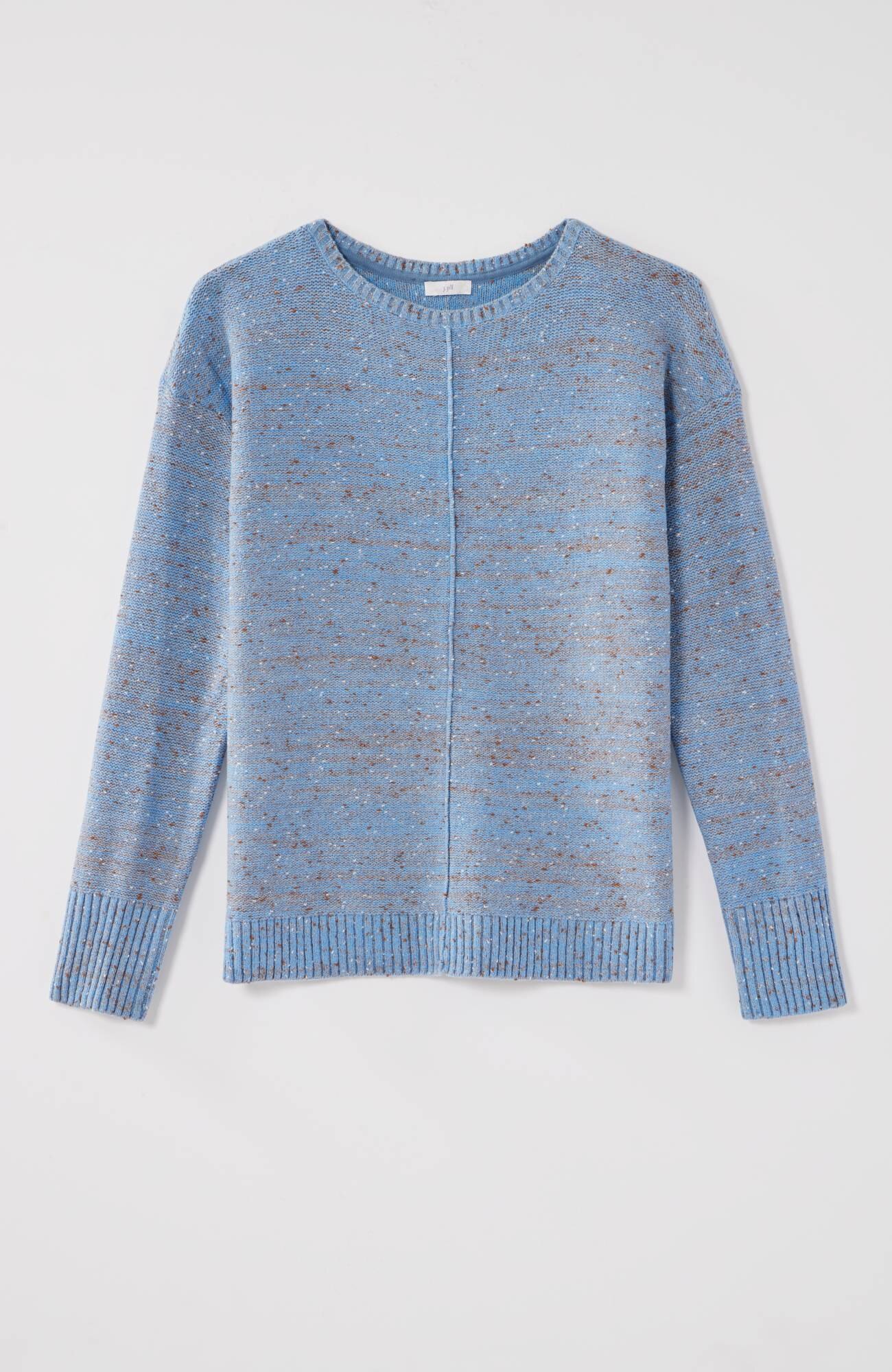 Micro-Tweed Seamed Sweater