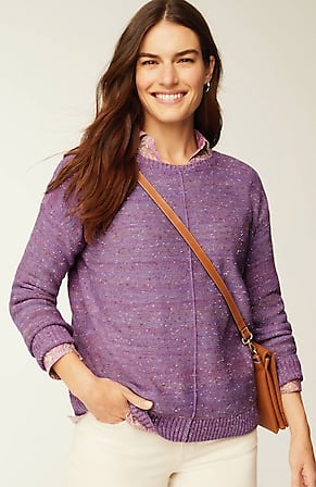 Image for Micro-Tweed Seamed Sweater