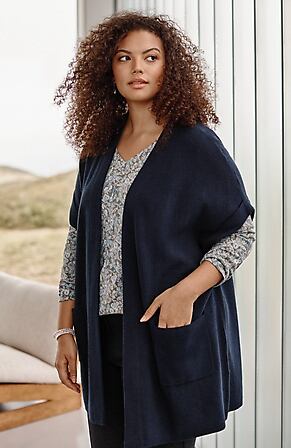 Image for Ribbed Gilet Cardi