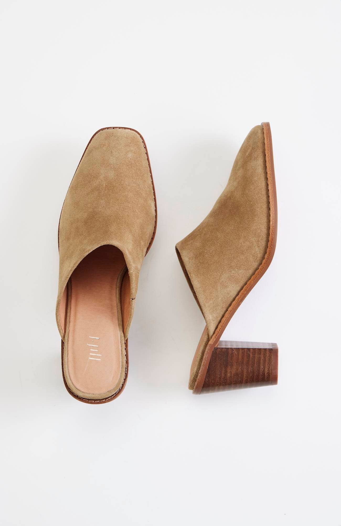 Jjill J.jill Dixie Block-heel Mules In Dark Bamboo