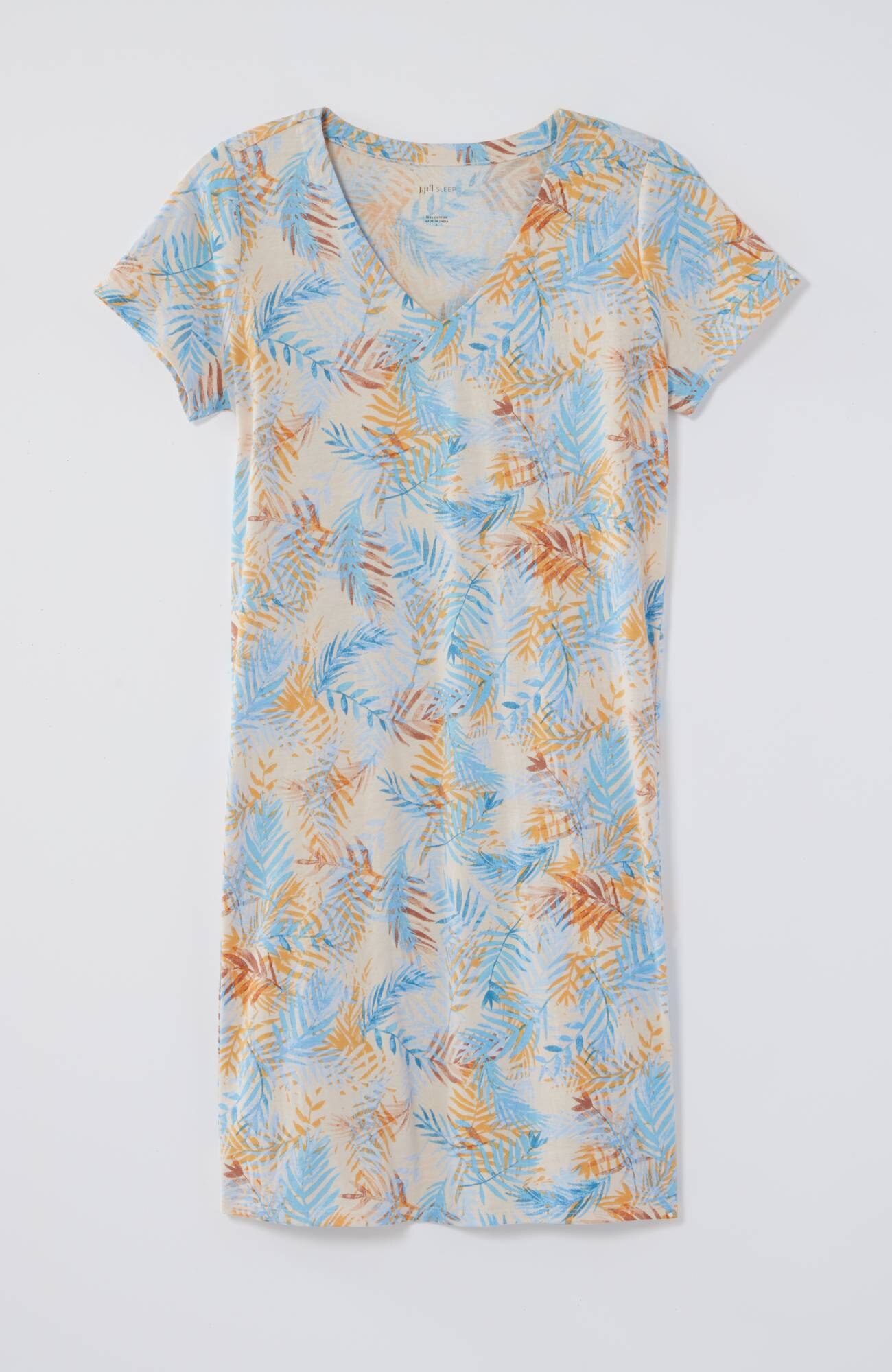 sleep ultrasoft short v-neck gown